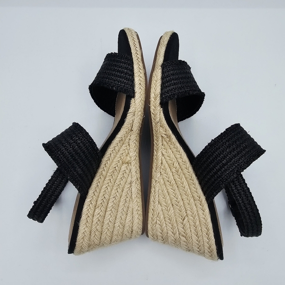 ESPRIT Black Wedge Sandals NWOT - Picture 10 of 13
